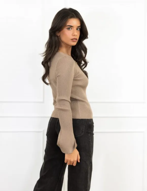 Yua top taupe