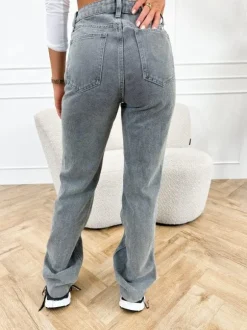 Zari straight leg jeans licht grijs