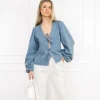 Zelda spijker blouse blauw
